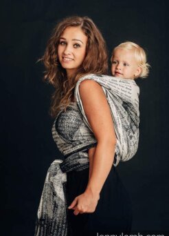 Żakardowa chusta do noszenia dzieci, 100% bawełna -LATAJĄCE MARZENIA - rozmiar XL