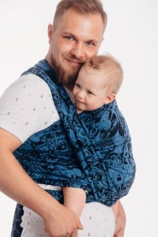 Żakardowa chusta do noszenia dzieci, 100% bawełna - MECHANIZM PERPETUUM - rozmiar XL