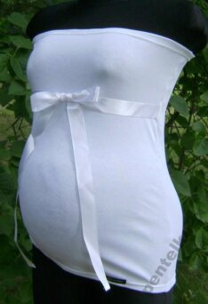 Pas ciążowy z bawełny biały