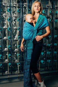 Żakardowa chusta do noszenia dzieci, bawełna - WEAVING CHALLENGE - MOTHERBOARD - rozmiar XL